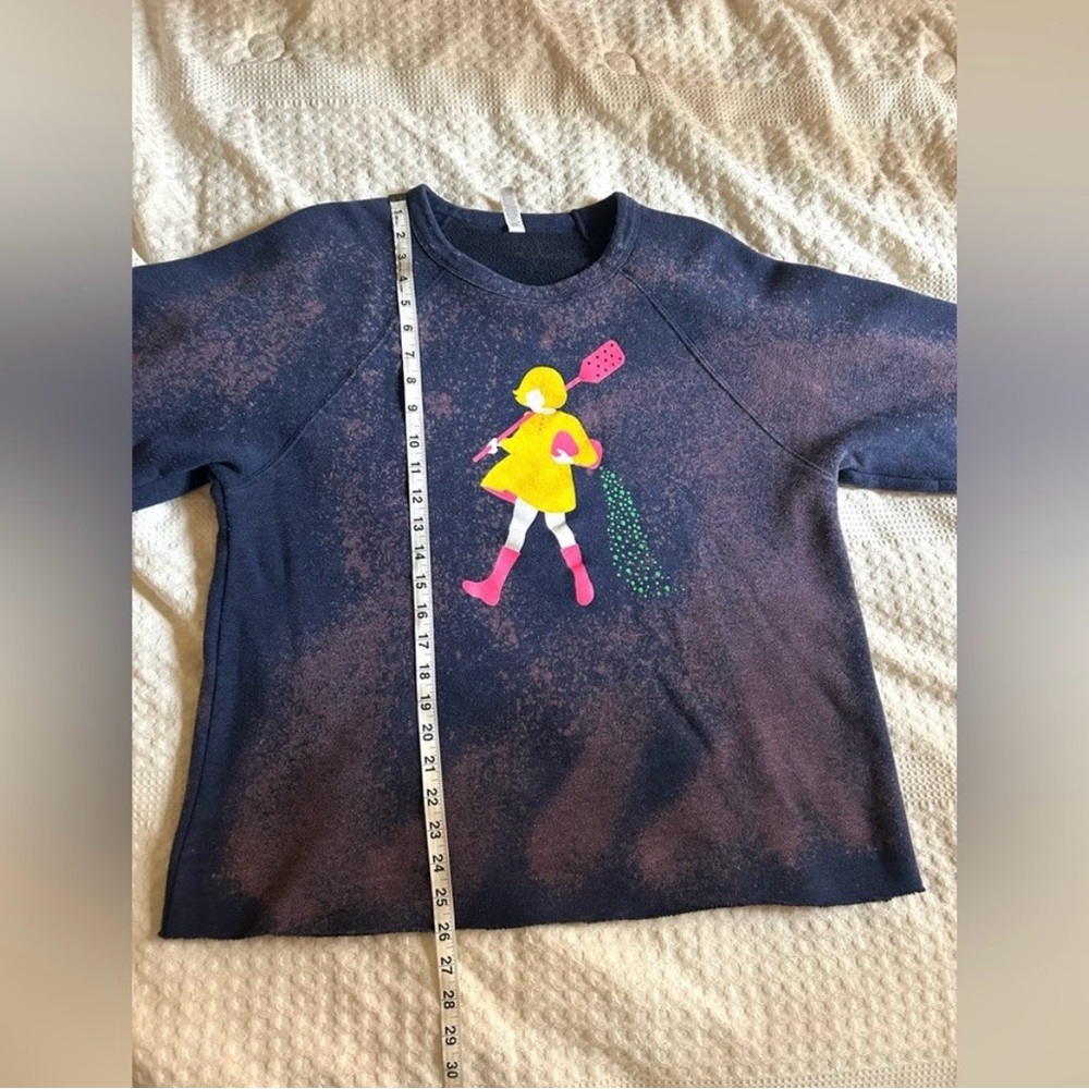 Bella Canvas XL Bleach Dyed Graphic Sweatshirt Oversized Pullover - Picture 8 of 9